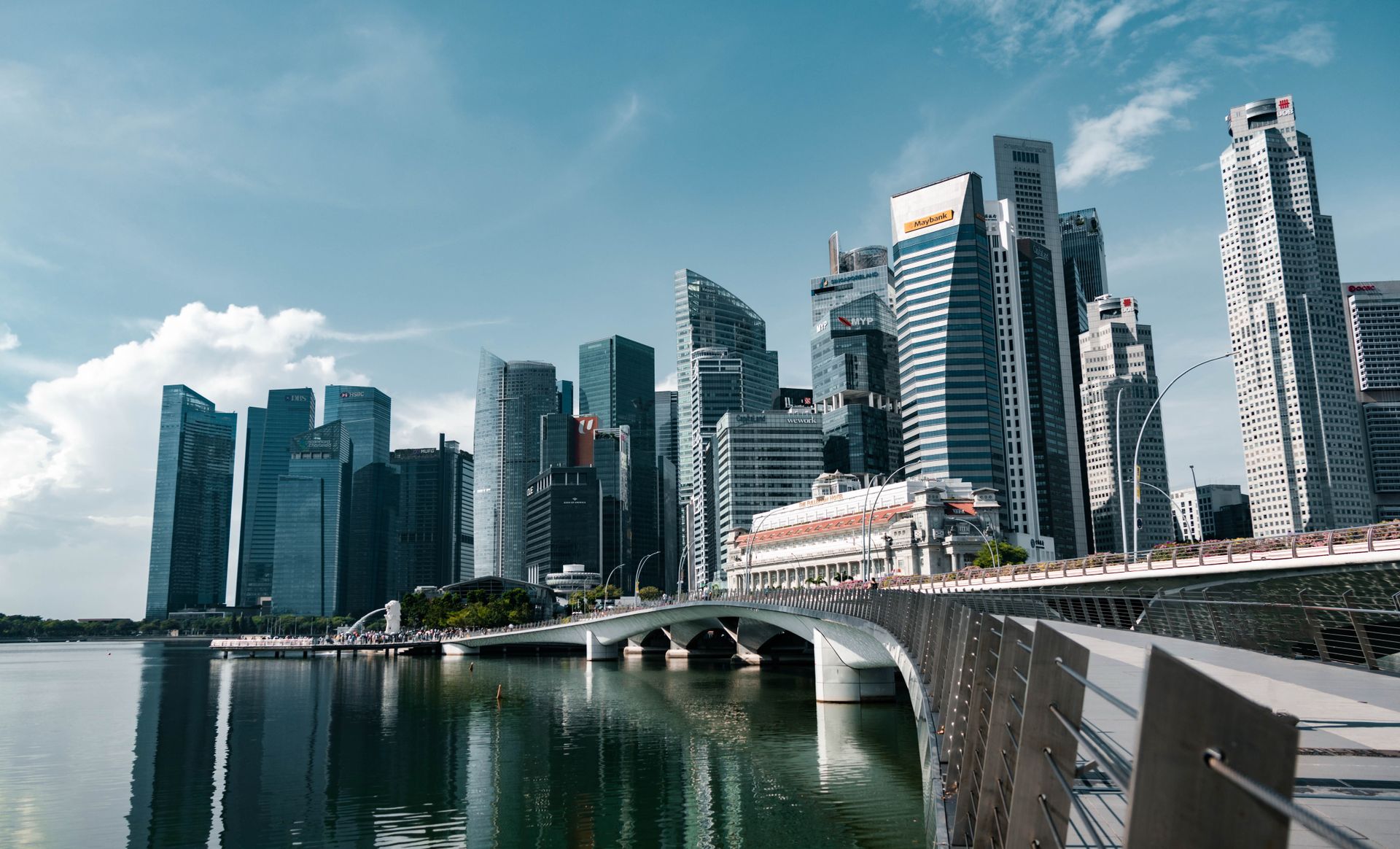 Singapore's central business district skyline